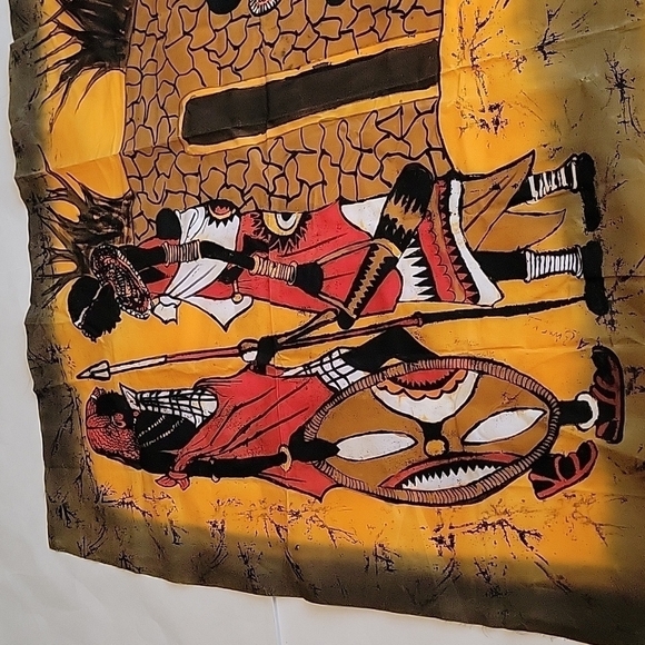 AUTHENTIC TRADITIONAL AFRICAN Wax BATIK - Maasai Family - Picture 2 of 7